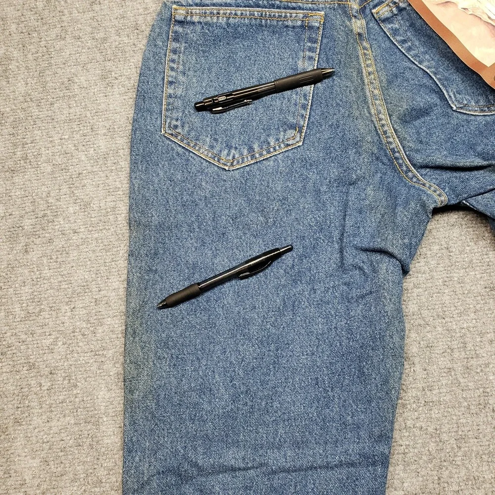Vintage Calvin Klein Denim Jeans Womens 10 Blue Solid High Rise Union Made USA